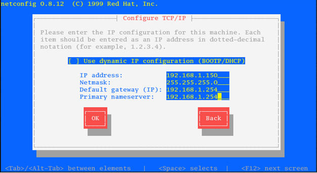 Network IP Address Configuration